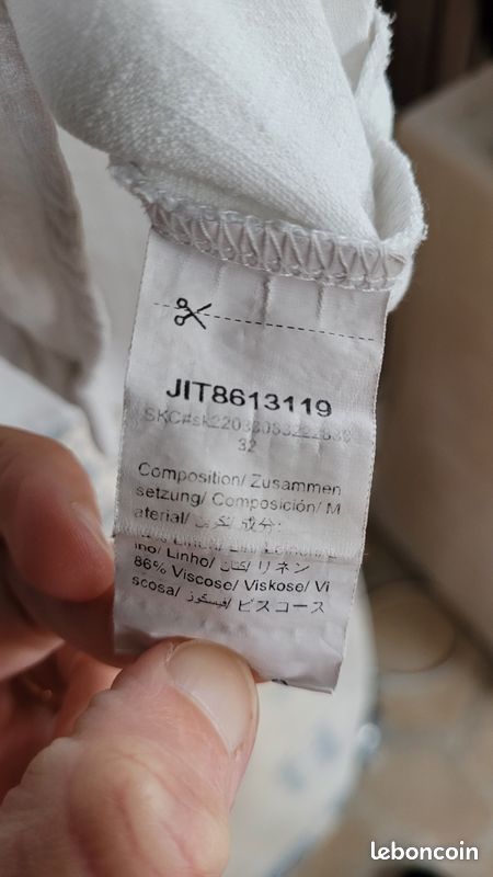 Chemise blanc cassé fille 10-11 ans (image 3)