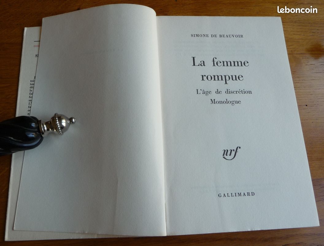 La FEMME ROMPUE par Simone de BEAUVOIR (Editions NrF/Gallimard en 1967) (image 2)
