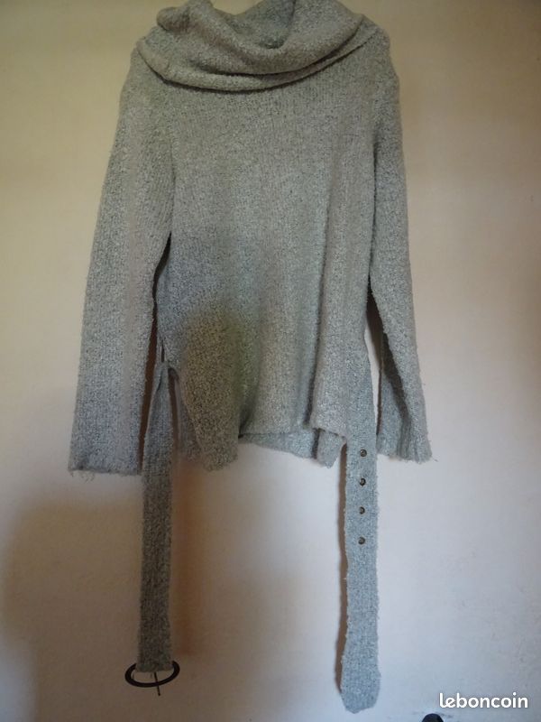 PULL CHINé GRIS TAILLE 46-48 (image 2)