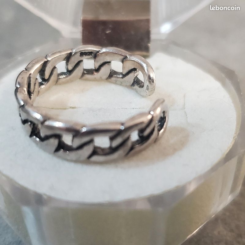 Bague maille gourmette en argent Montres Bijoux