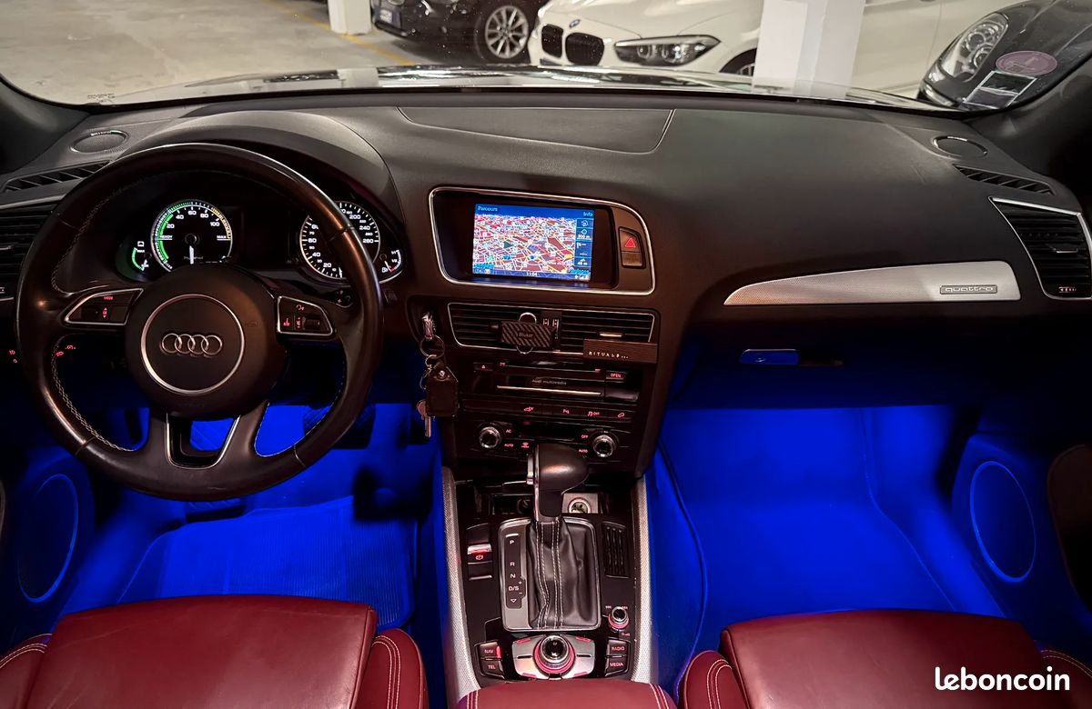 AUDI Q5 2.0 Hybrid 245ch AVUS - 2013 - 135 000 km - BOITE AUTO - INTERIEUR CUIR NAPPA ROUGE - TOIT OUVRANT - CAMERA DE RECUL - GPS - CARPLAY - BATTERIE HYBRIDE NEUVE - SUIVI COMPLET (image 17)