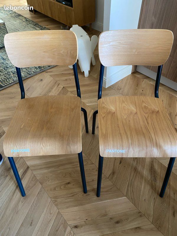 Lot de 6 chaises Pantone type écolier (image 1)