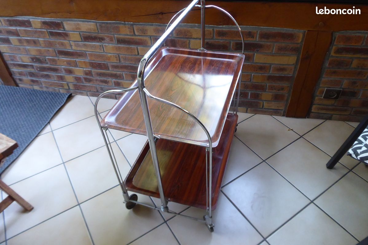 Desserte roulante pliante vintage (image 5)