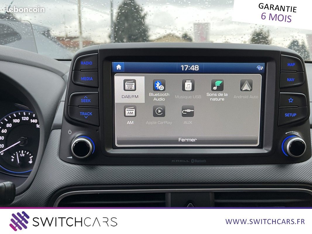 Hyundai Kona 1.0 T-GDi 120cv EDITION * CARPLAY CLIM AUTO CAMERA DE RECUL PACK SON (image 16)