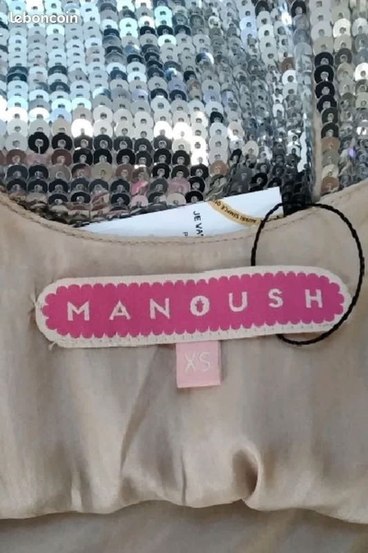 Robe En Soie Manoush Multicouleur - Taille 34, Sans Manches, Genou