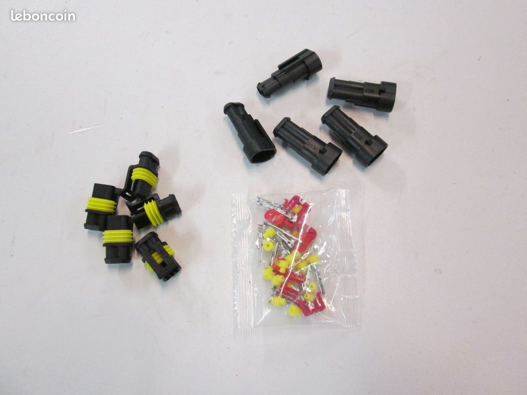 Lot De 10 Connecteurs étanches 2 Broches DT - Pour Câbles 22-18 AWG, étanches IP67, Pour Véhicules