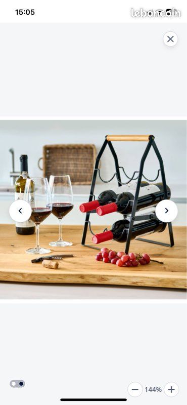 Porte bouteille de vin portable (image 1)