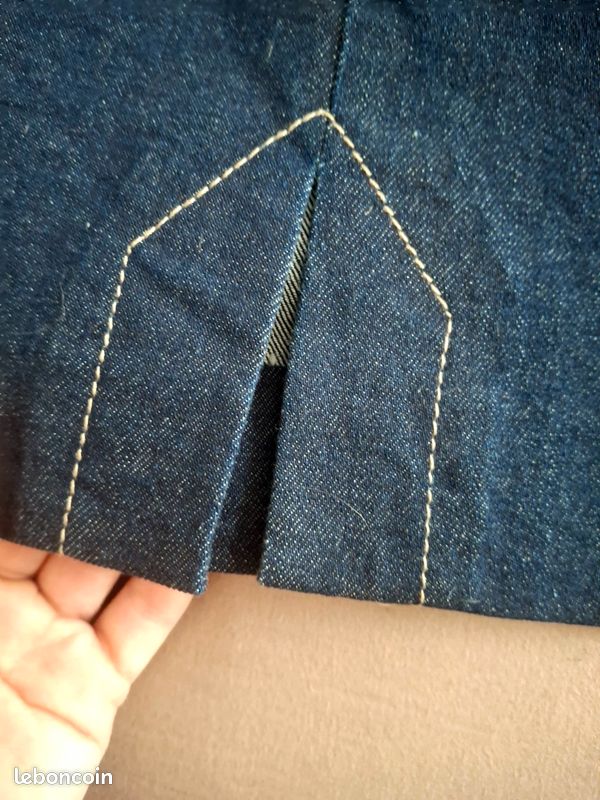 Jupe crayon vintage en jean Taille haute (image 6)