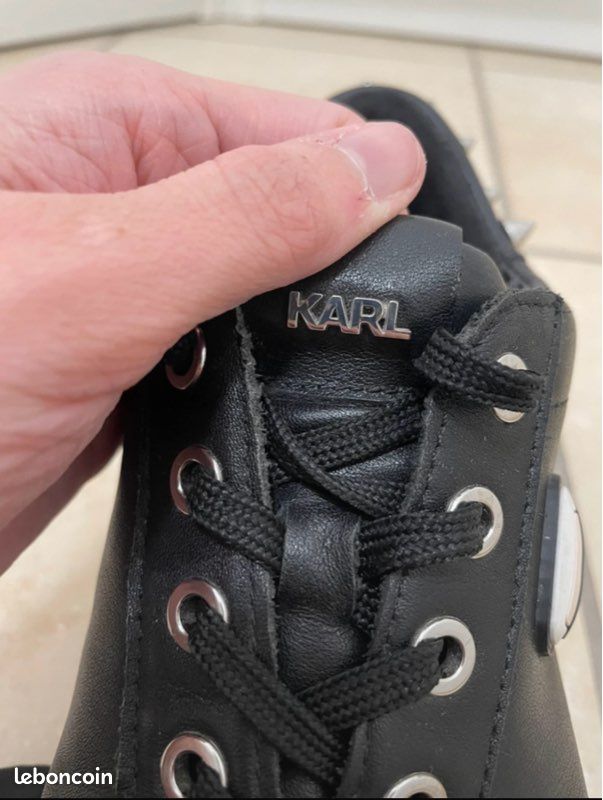 Basket effet cuir Karl Lagarfeld (image 4)