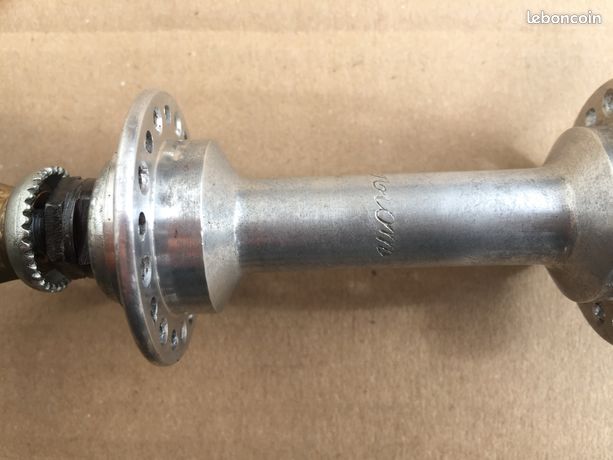 Moyeu Avant Vélo Vintage Atom 48-76 36 Trous Argent - 95mm - Occasion - France