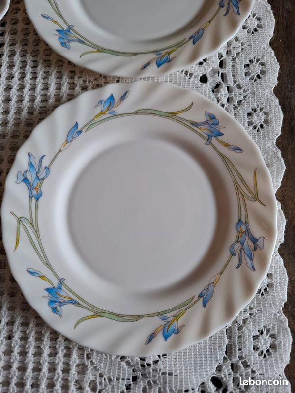 Lot de 8 assiettes à dessert Arcopal- Vintage( 19 cm) - Arts de la table