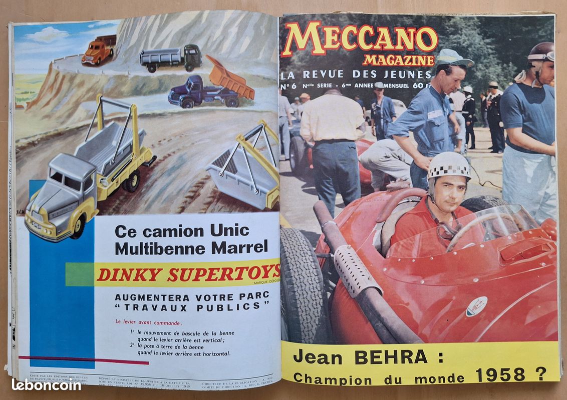 Bon De Commande Meccano 1958 – Premier Album Meccano Magazine – Original