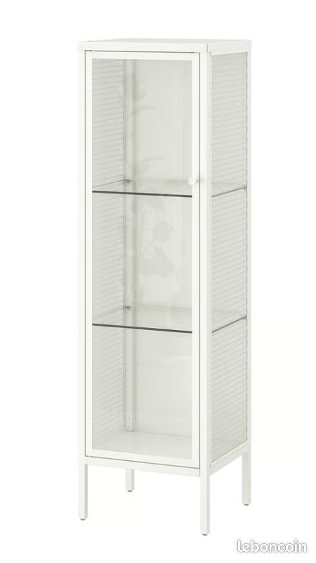 Vitrine, métal/blanc, 34x30x116 cm (image 1)