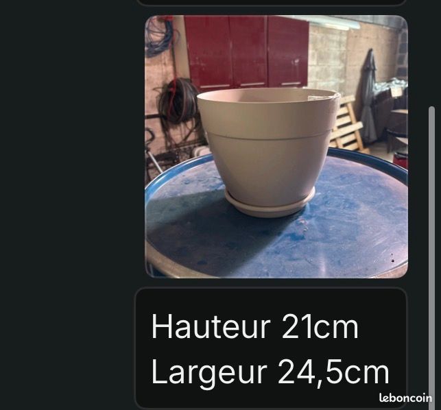 Pot de fleurs avec coupelle (image 3)
