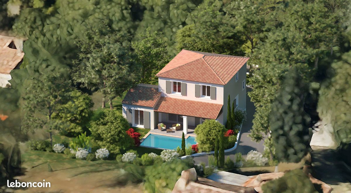 Terrain 1 202 m² avec permis de construire – Maison 4 pièces avec garage double + piscine · à Saint-Cézaire-sur-Siagne · 229 