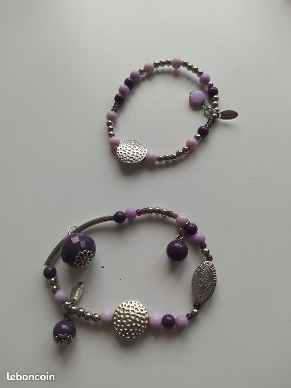 2 bracelets mauves (image 1)