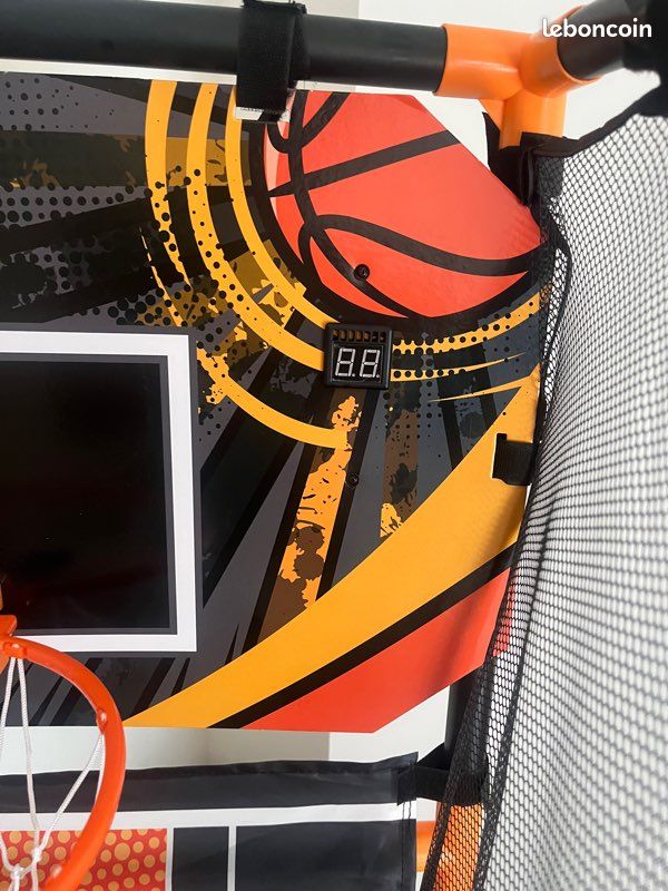 ColorBaby CB Games Basketball Hoop with Electronic Marker, Metal Frame 64 x 100 x 150 cm, Back Design, Includes Balls, Ideal for Indoor Play from 3 Years (47999