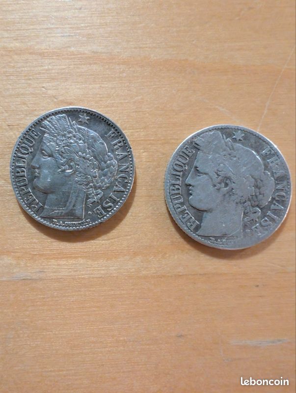 Lot piece de monnaie argent franc ceres (image 1)