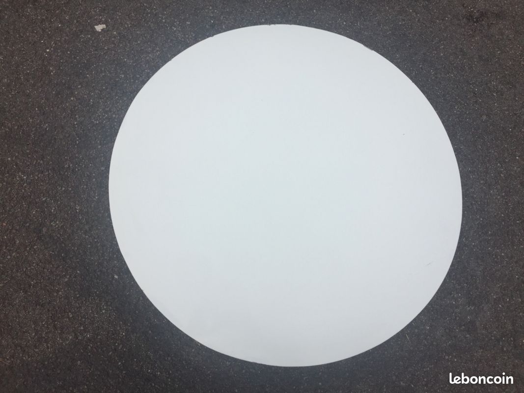 Table basse ronde blanche (style laquée) avec grand tiroir (image 10)