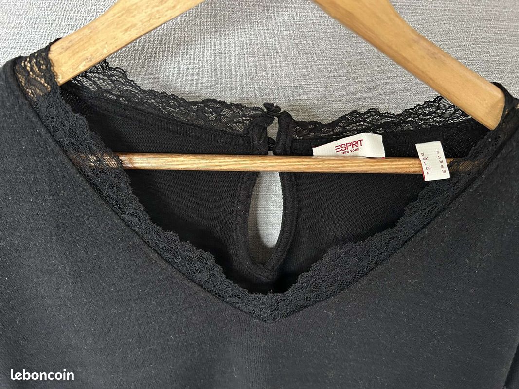 Pull noir de marque Esprit taille française M (image 3)