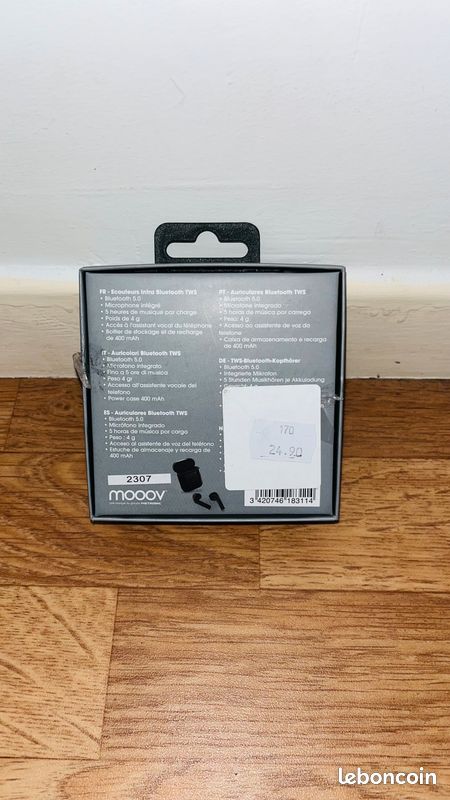 Ecouteurs bluetooth noir (image 2)