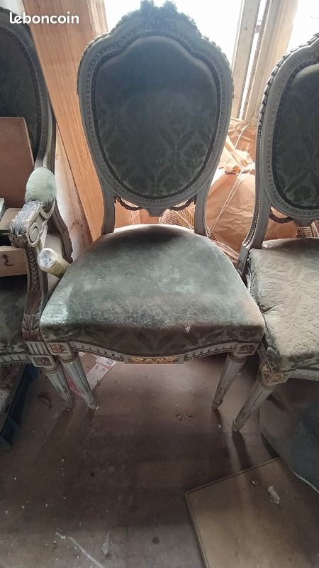 Fauteuil et chaise type louis (image 3)