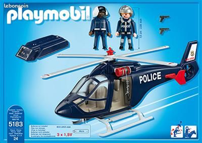 Playmobil Hélicoptère de police avec projecteur (image 1)