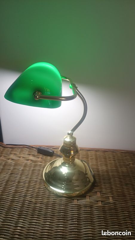 Lampe de banquier vintage d'occasion - Décoration