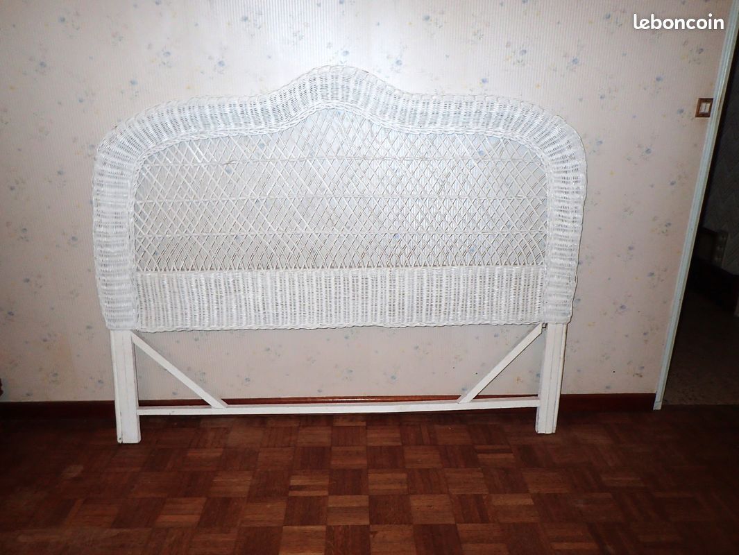 Tête de lit Vintage en osier et rotin largeur 154 cm (image 2)