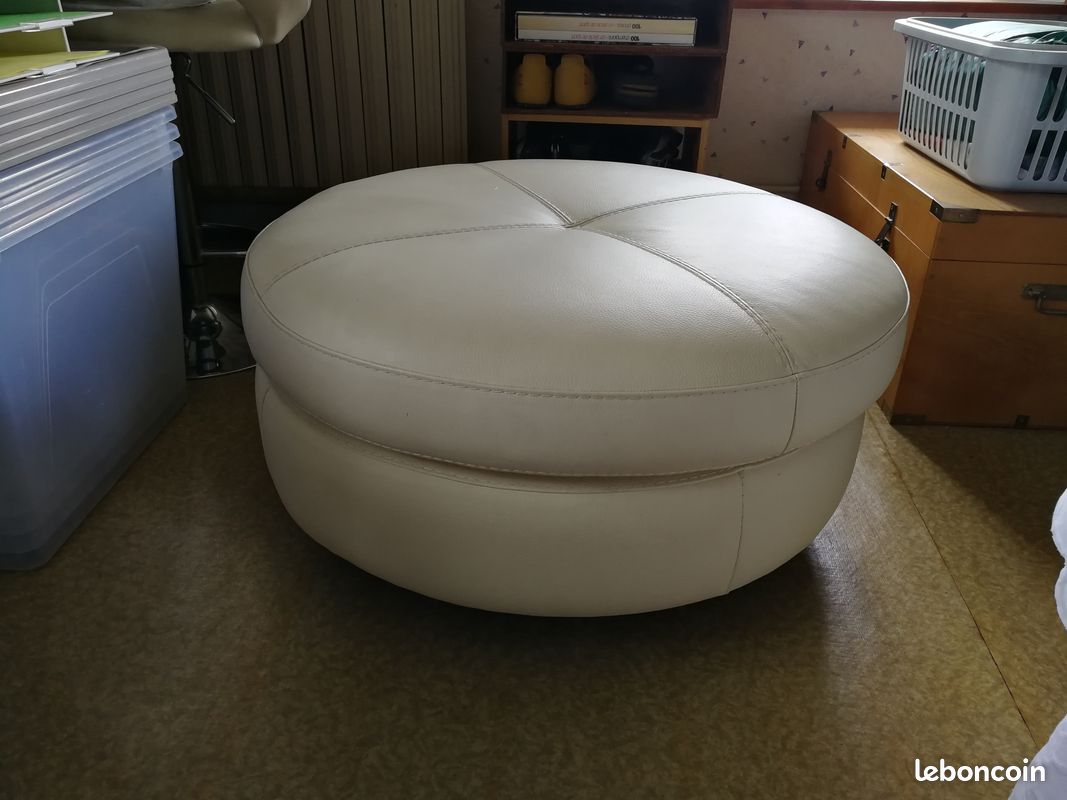Pouf cuir (image 1)