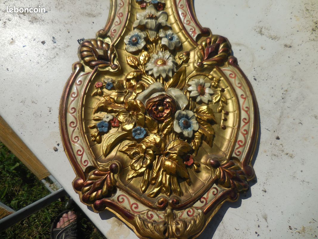 2 balanciers d'horloge fleurie époque XIXeme