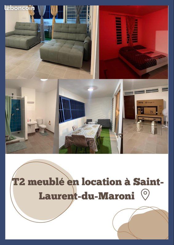 Appartement 2 pièces 60 m² · à Saint-Laurent-du-Maroni · 60 m² · 950 €/mois
