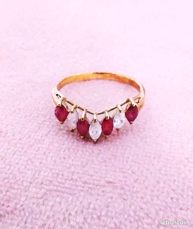 Bague or et rubis (image 1)