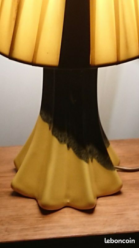 Lampe de table ceramique dlg cova vallauris années 70