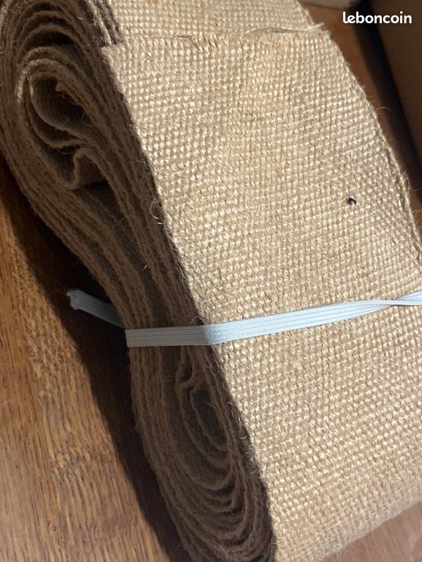 8 mètres de toile de jute en bande pour création diy (image 1)