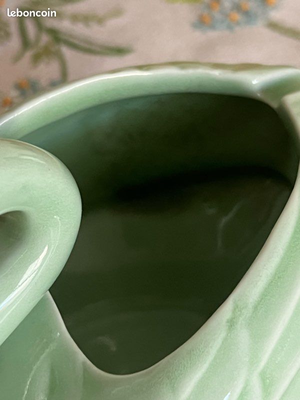 Cygne en céramique vert pastel vintage (image 12)