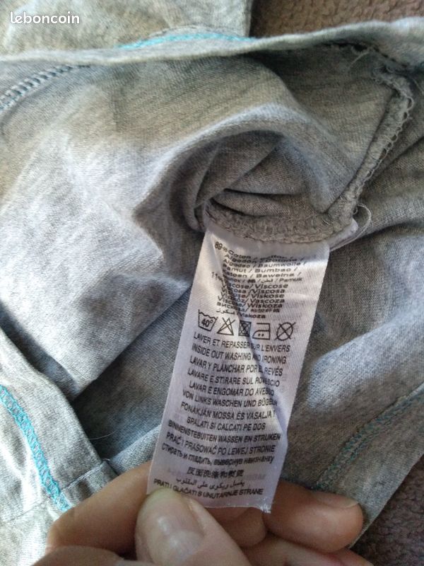 T-shirt manches longues gris T9M Les Schtroumpfs (image 3)