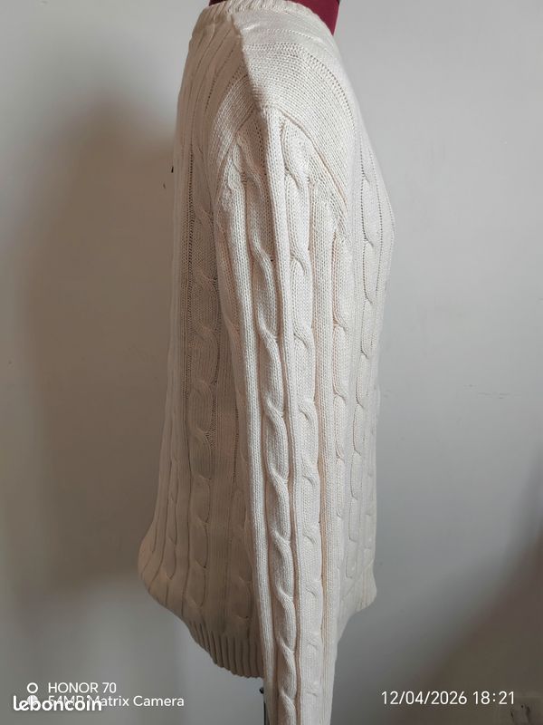 Pull torsadé en coton yves dorsey (image 3)