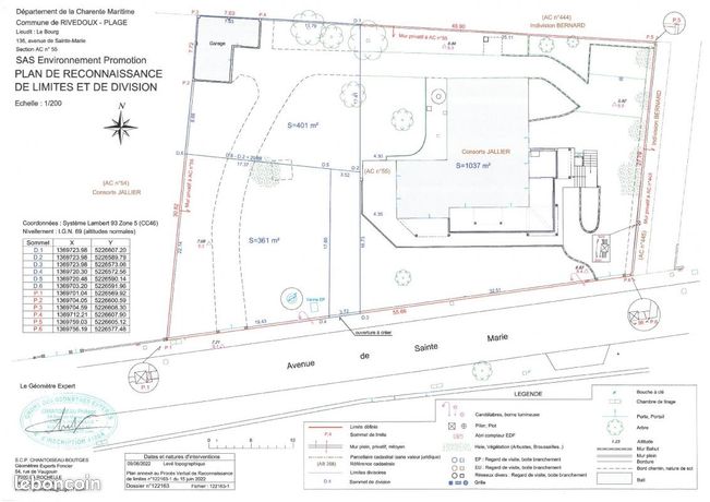 Terrain 401 m² Rivedoux Plage
