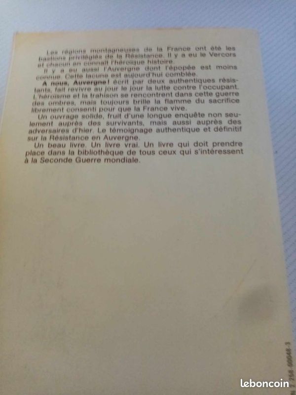 Livre a nous auvergne sur la resistance (image 2)