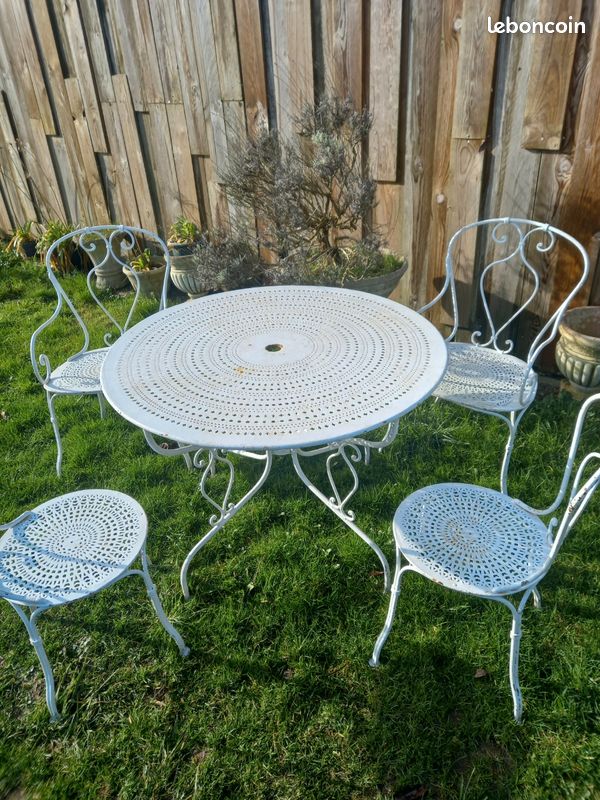 Table de jardin Hari Crème antique