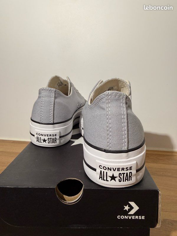 👟 Converse Chuck Taylor All Star Lift Ox Wolf Grey – Taille 39 – Réf. 566757C (image 4)