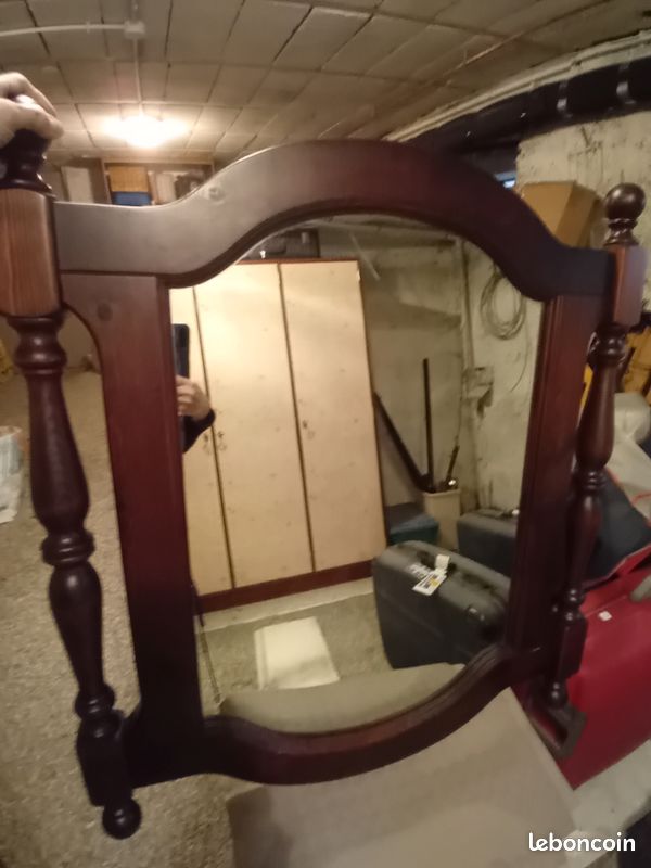 Grand miroir bois (image 1)