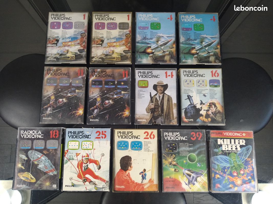 Lot De 12 Jeux Philips Videopac G7000 – Dont Stars! – Très Bon état