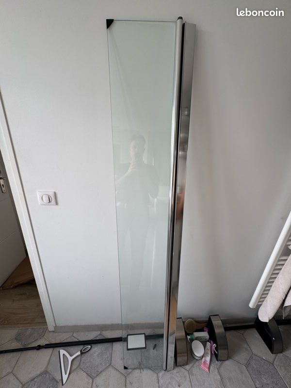 Paroi de douche en verre NEUVE – 196 cm – anti-calcaire (image 1)