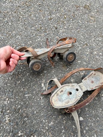 Patins À Roulettes Vintage Réglable À Fixer Sur Chaussures Sport