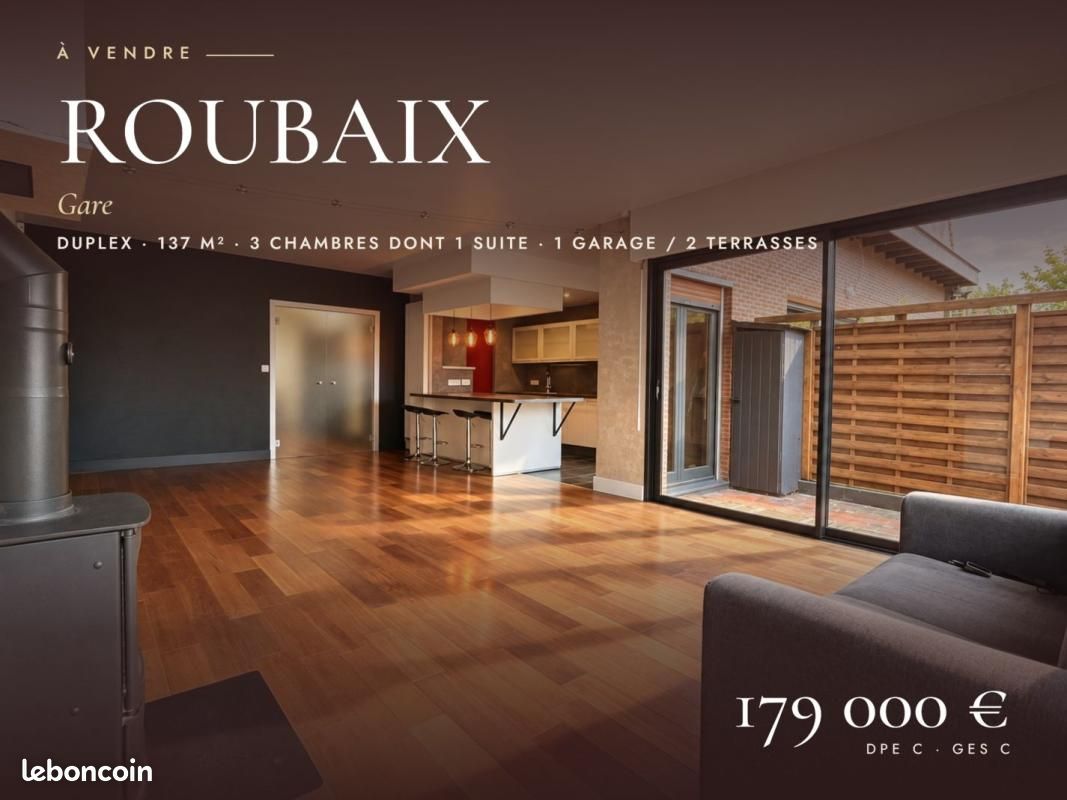 Appartement 4 pièces 137 m² · à Roubaix · 137 m² · 179 000 €