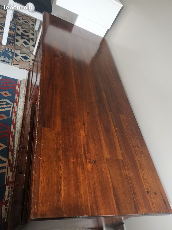 Meuble TV et table basse en bois massif (image 6)