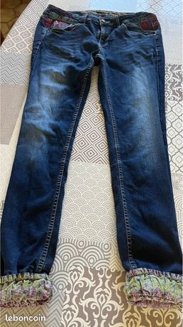 Jean Desigual Pour Femme - Taille 30, Bleu Classique, Neuf Avec étiquettes