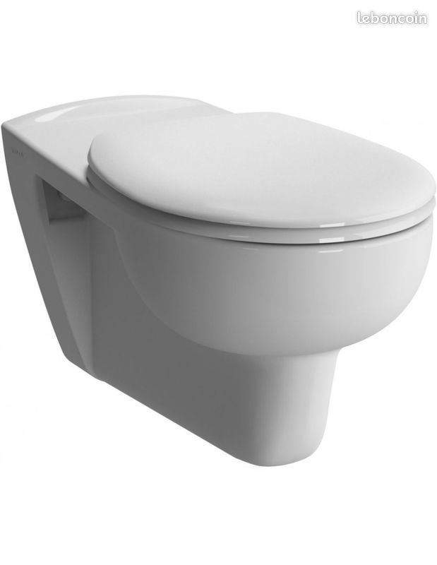 Cuvette WC suspendue allongée Alterna Mobilita 70 cm en Céramique (image 3)